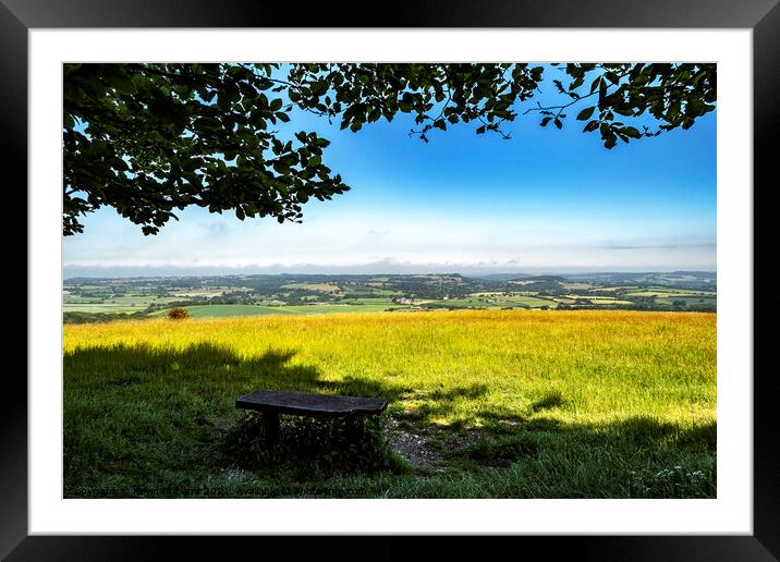 cranborne chase view Framed Mounted Print by Kevin Britland