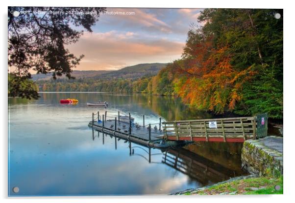 Loch Faskally in Autumn Acrylic by Navin Mistry