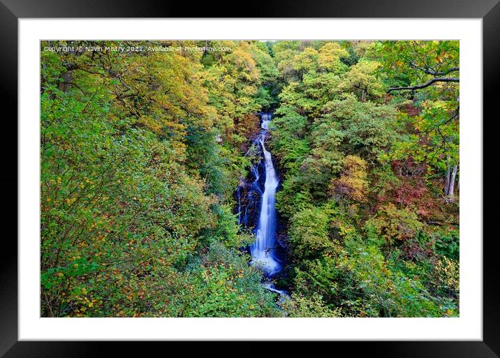The Black Spout Waterfall, Pitlochry, Perthshire Framed Mounted Print by Navin Mistry