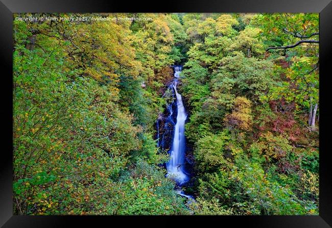 The Black Spout Waterfall, Pitlochry, Perthshire Framed Print by Navin Mistry