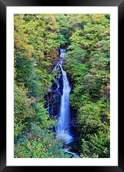 The Black Spout Waterfall, Pitlochry, Perthshire Framed Mounted Print by Navin Mistry