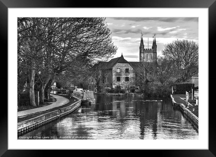 The River Kennet at Newbury  Framed Mounted Print by Ian Lewis