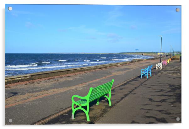 View of the Clyde from Prestwick benches Acrylic by Allan Durward Photography