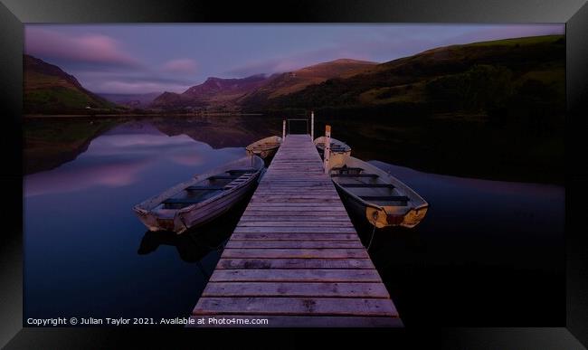 Llyn Nantlle, Snowdonia Framed Print by Jules Taylor