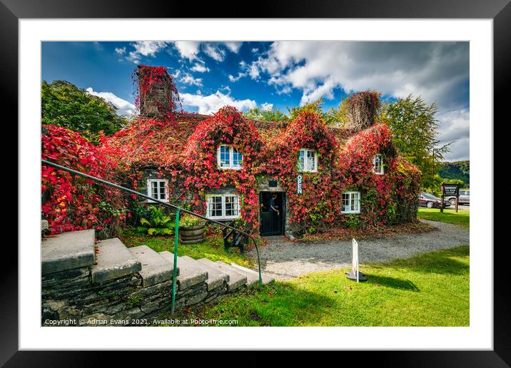 Llanrwst Cottage Wales Framed Mounted Print by Adrian Evans