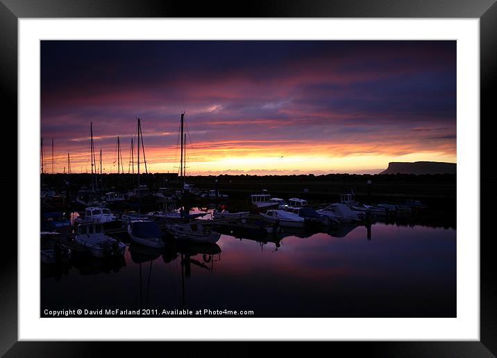 Time to awake in Ballycastle Framed Mounted Print by David McFarland