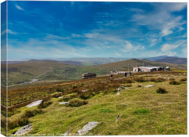 Train station on Snaefell Mountain Isle of Man Canvas Print by Roger Mechan