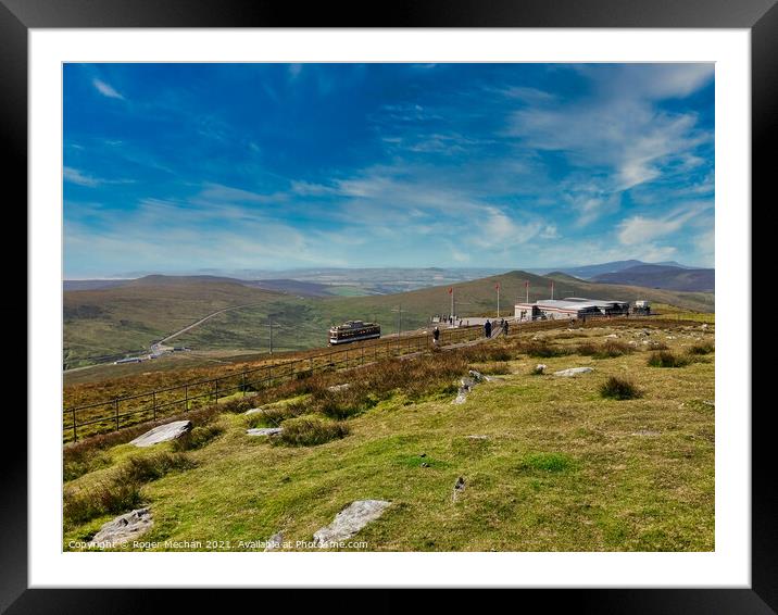 Train station on Snaefell Mountain Isle of Man Framed Mounted Print by Roger Mechan