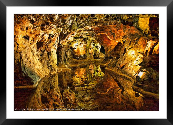 Tunnel inside a silver mine Framed Mounted Print by Roger Mechan