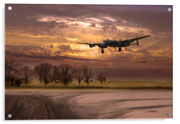 Lancasters morning return Acrylic by Gary Eason