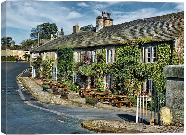 The Red Lion, Burnsall Canvas Print by Colin Metcalf
