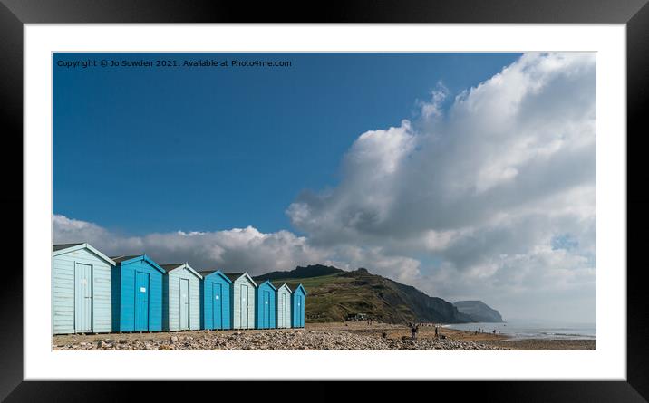 Charmouth Beach Framed Mounted Print by Jo Sowden