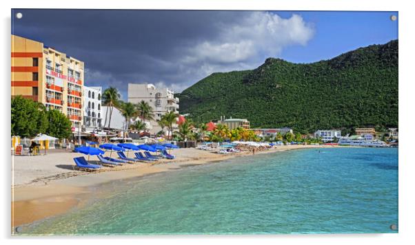 Great Bay at Sint Maarten, Caribbean Acrylic by Arterra 