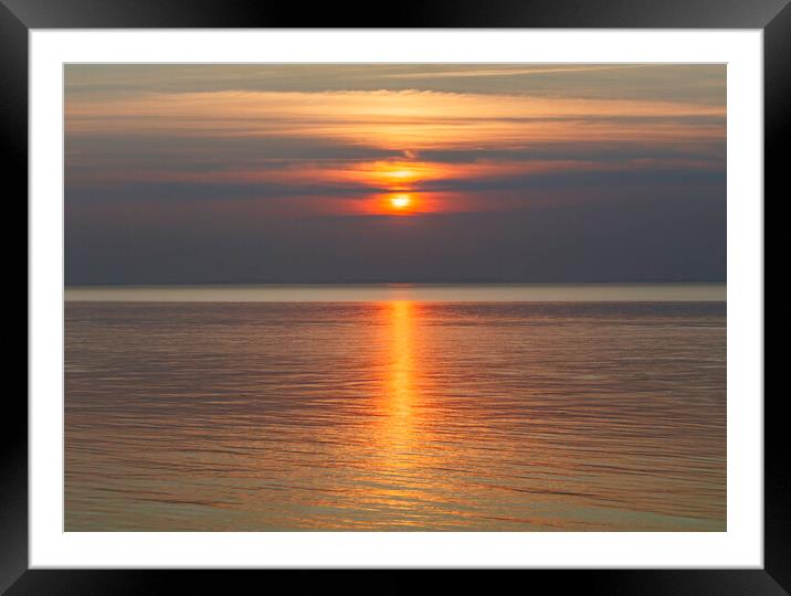 Sunset over the Bristol channel Framed Mounted Print by Rory Hailes