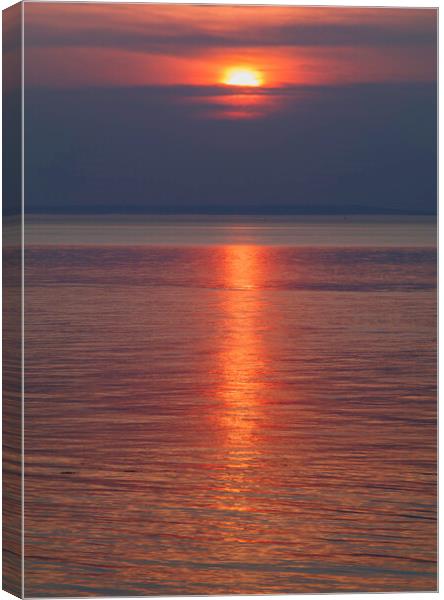 Sunset over the Bristol channel Canvas Print by Rory Hailes