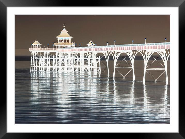 Clevedon Pier digitally manipulated Framed Mounted Print by Rory Hailes