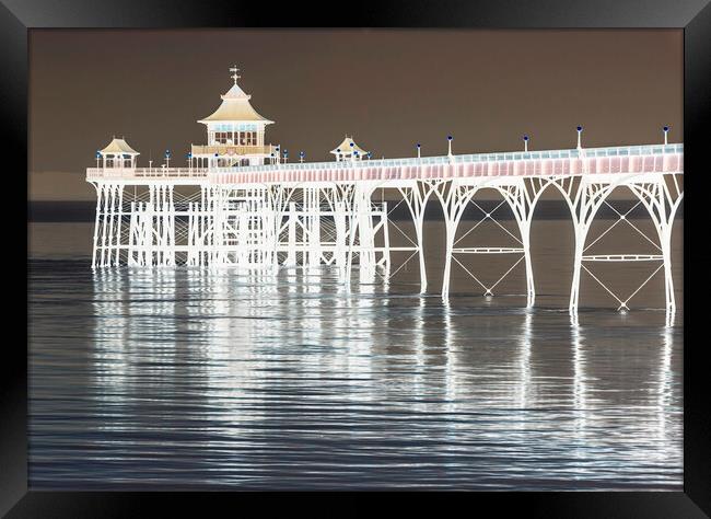 Clevedon Pier digitally manipulated Framed Print by Rory Hailes