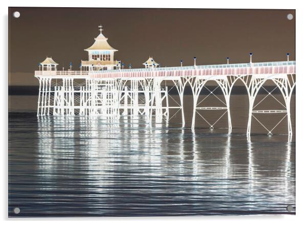 Clevedon Pier digitally manipulated Acrylic by Rory Hailes