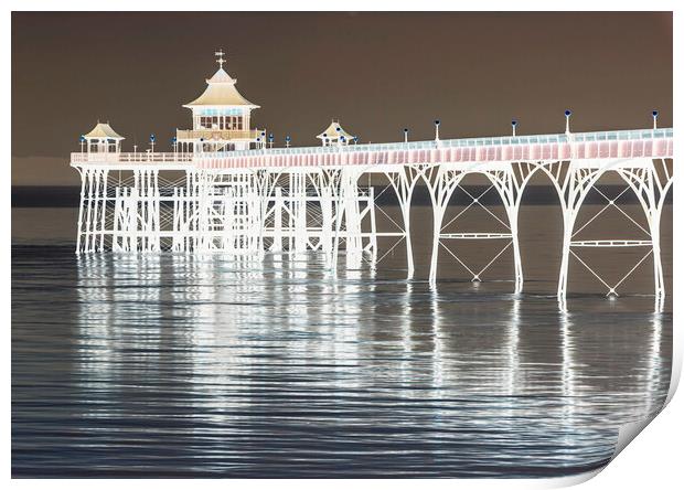 Clevedon Pier digitally manipulated Print by Rory Hailes