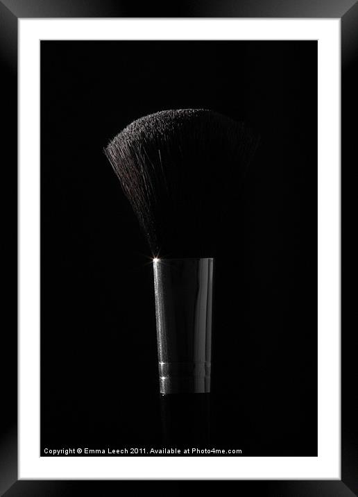 Make-up Brush Framed Mounted Print by Emma Leech