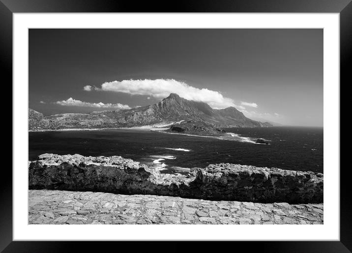 The mountain and the clouds Framed Mounted Print by Dimitrios Paterakis