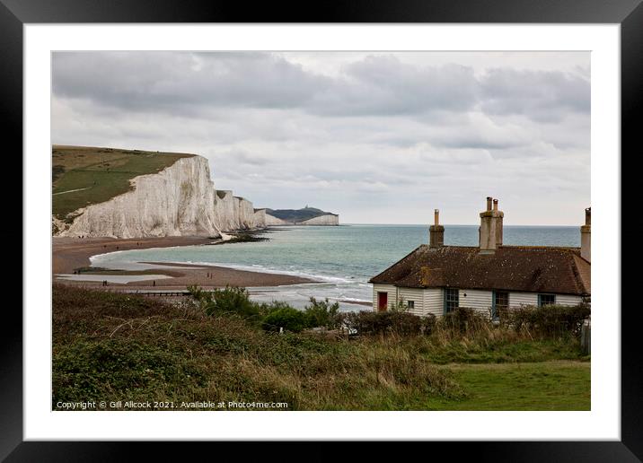 Seven Sisters Cliffs, East Sussex Framed Mounted Print by Gill Allcock