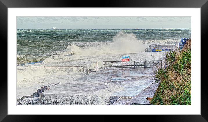The Swimming Pool Is Closed Framed Mounted Print by Peter F Hunt