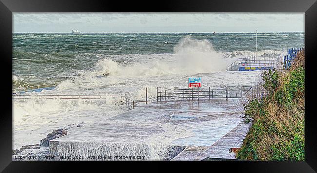 The Swimming Pool Is Closed Framed Print by Peter F Hunt