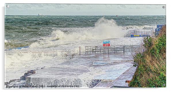 The Swimming Pool Is Closed Acrylic by Peter F Hunt