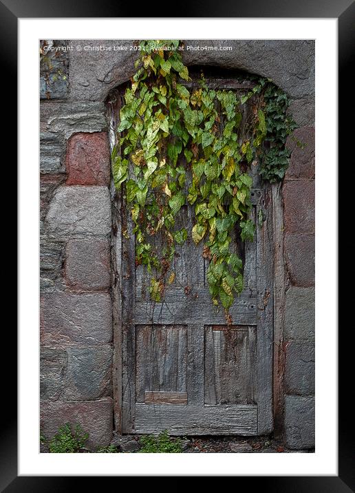 Door With Ivy Framed Mounted Print by Christine Lake