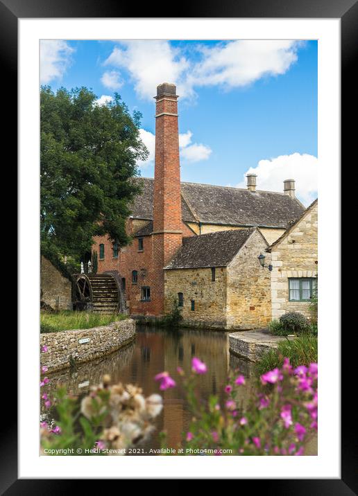 Lower Slaughter Old Mill Framed Mounted Print by Heidi Stewart