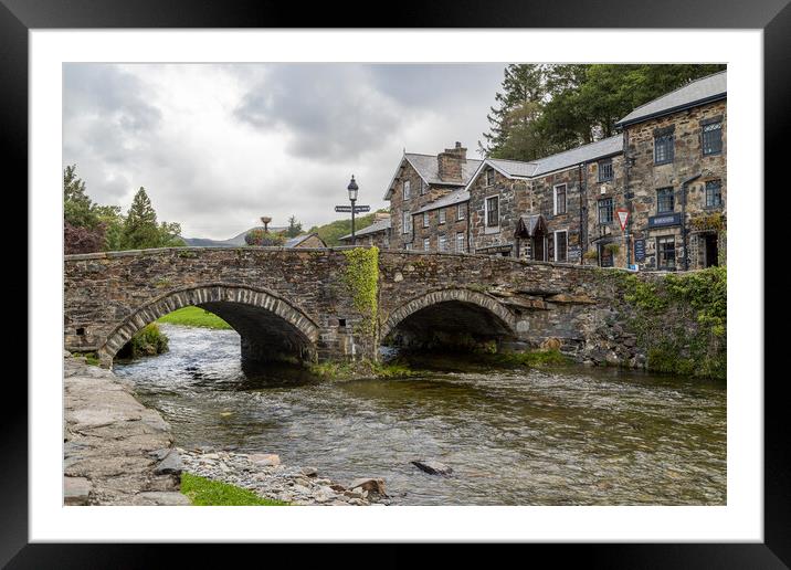 Beddgelert Bridge spanning the River Colwyn Framed Mounted Print by Jason Wells
