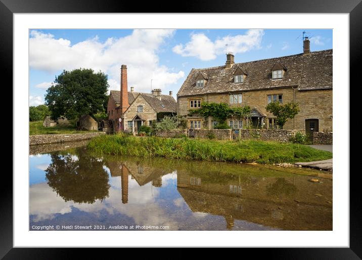 Lower Slaughter Reflections Framed Mounted Print by Heidi Stewart