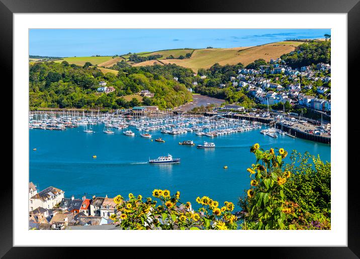 Kingswear and Darthaven Marina from Dartmouth Framed Mounted Print by Paul F Prestidge
