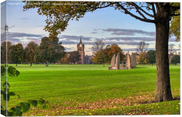 A view of the South Inch, Perth, Scotland in Autumn Canvas Print by Navin Mistry