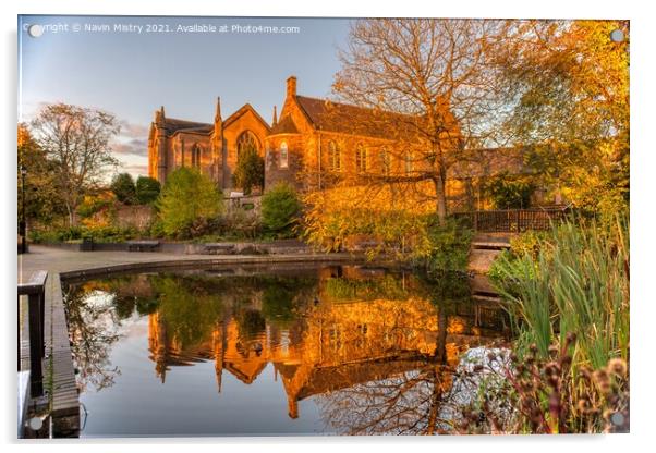 Kinnoull Parish Church, Perth, Scotland Acrylic by Navin Mistry