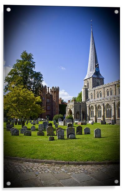 Hadleigh Church Suffolk. St Mary. Acrylic by Darren Burroughs