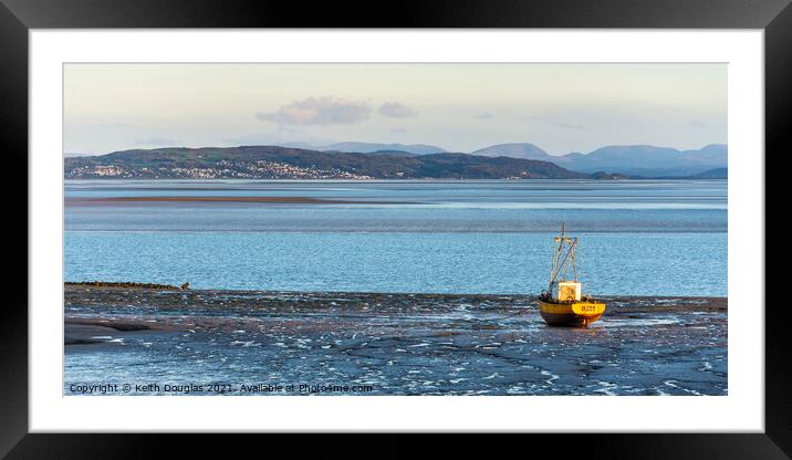 Shrimping Boat in Morecambe Bay Framed Mounted Print by Keith Douglas