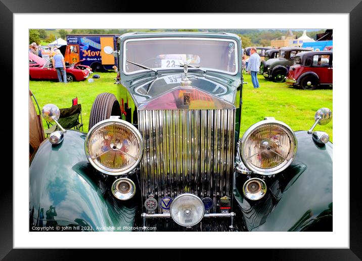 Vintage 1936 Rolls Royce 20/25. Framed Mounted Print by john hill