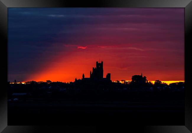 Dawn over Ely Cathedral, 23rd October 2021 Framed Print by Andrew Sharpe