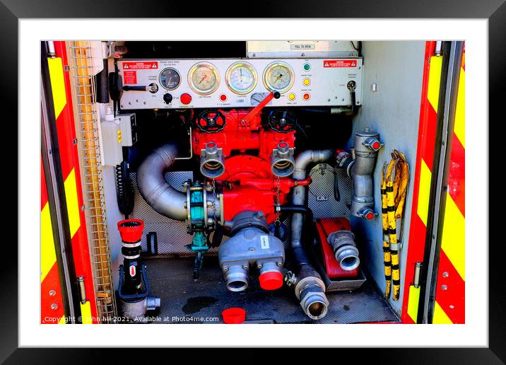 Fire Appliance delivery. Framed Mounted Print by john hill