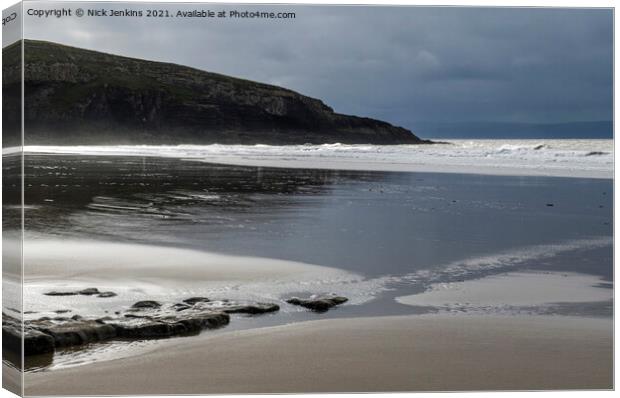 Dunraven Bay Glamorgan Heritage Coast  Canvas Print by Nick Jenkins