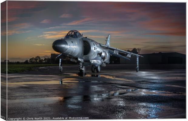Night fighter 002. Canvas Print by Chris North