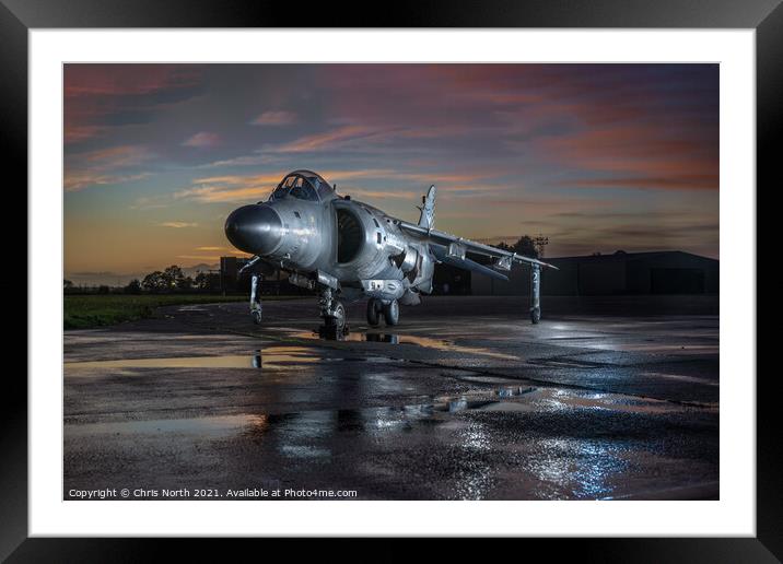 Night fighter 002. Framed Mounted Print by Chris North