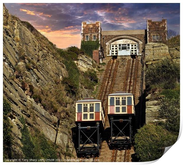 EAST HILL FUNICULAR RAILWAY, HASTINGS,EAST SUSSEX Print by Tony Sharp LRPS CPAGB