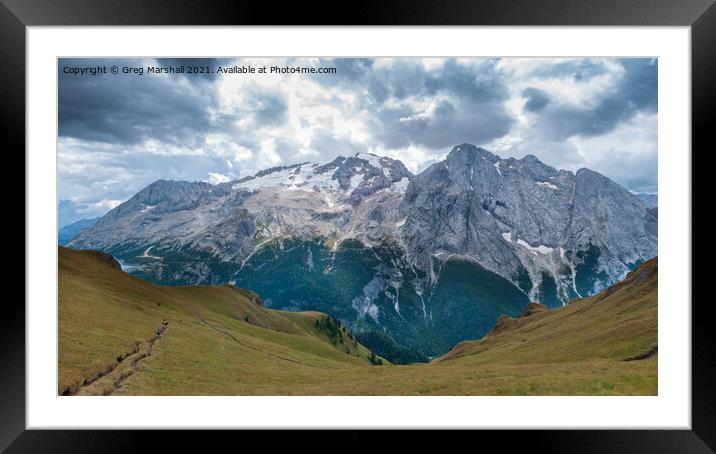 Epic Marmolada, Dolomites Italy Framed Mounted Print by Greg Marshall