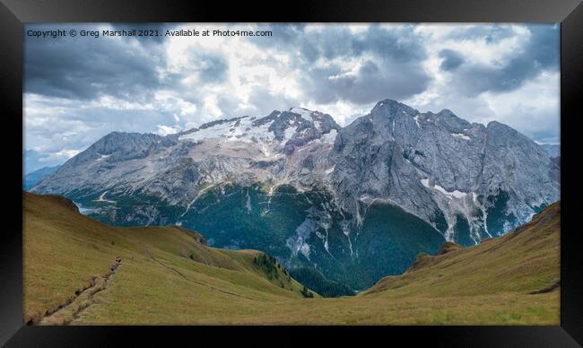 Epic Marmolada, Dolomites Italy Framed Print by Greg Marshall