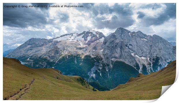 Epic Marmolada, Dolomites Italy Print by Greg Marshall