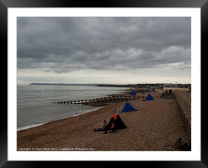 Sea Fishing in Hastings Framed Mounted Print by Mark Ward