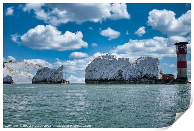 The Magnificent Needles Isle of Wight Print by Roger Mechan